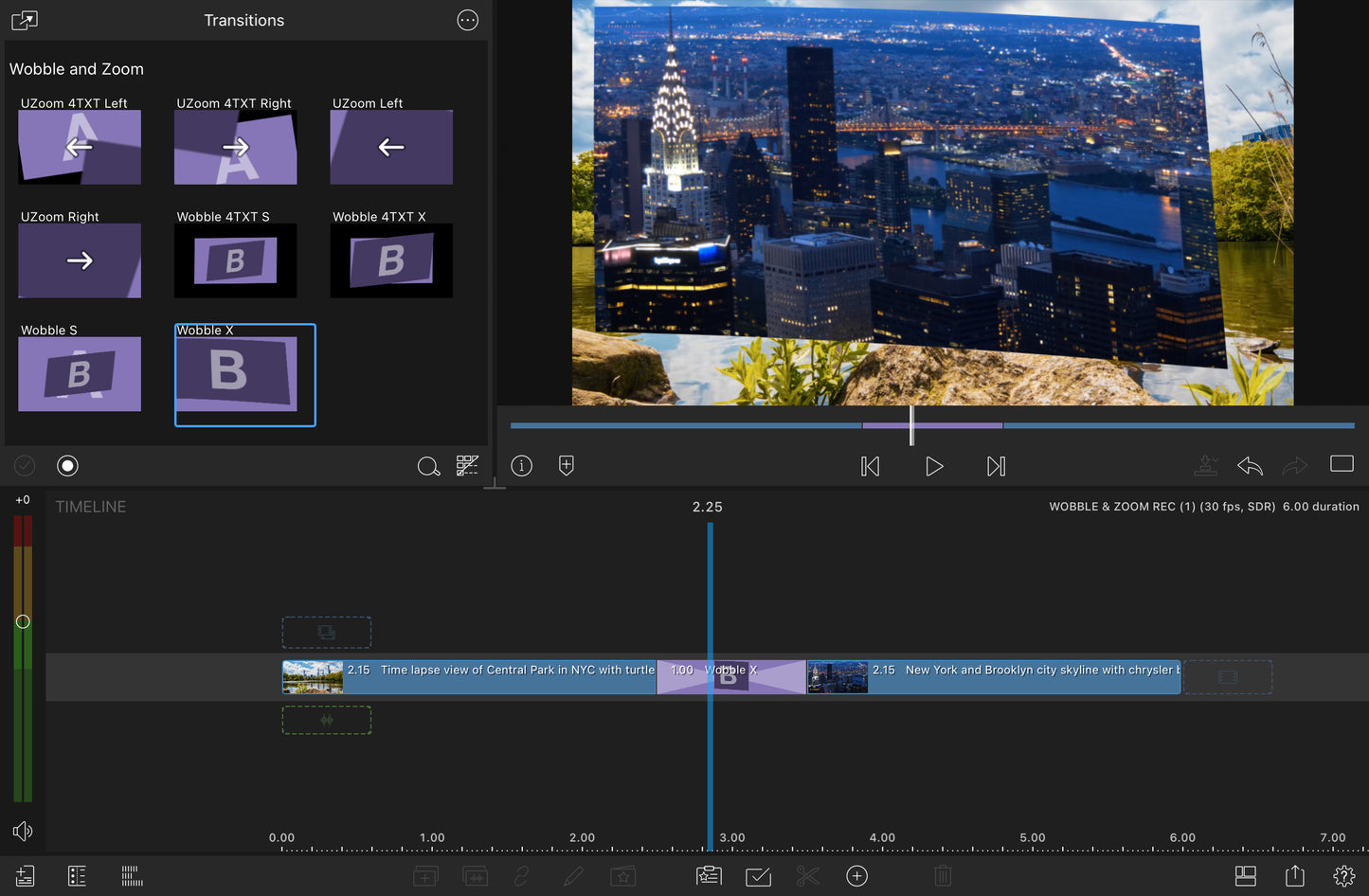 ** WOOBLE and ZOOM - LumaFusion Native Transitions Pack for iPadOS/iOS/macOS - Select-Apply-Amaze, all in under 1 second