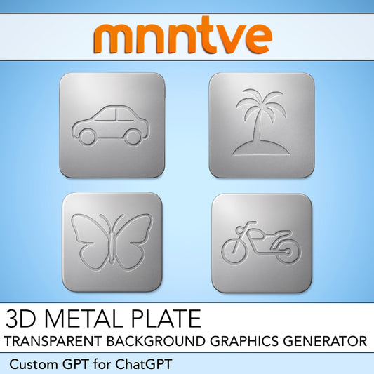 3D Metal Plate — A Stainless-Steel Graphic Generator for ChatGPT
