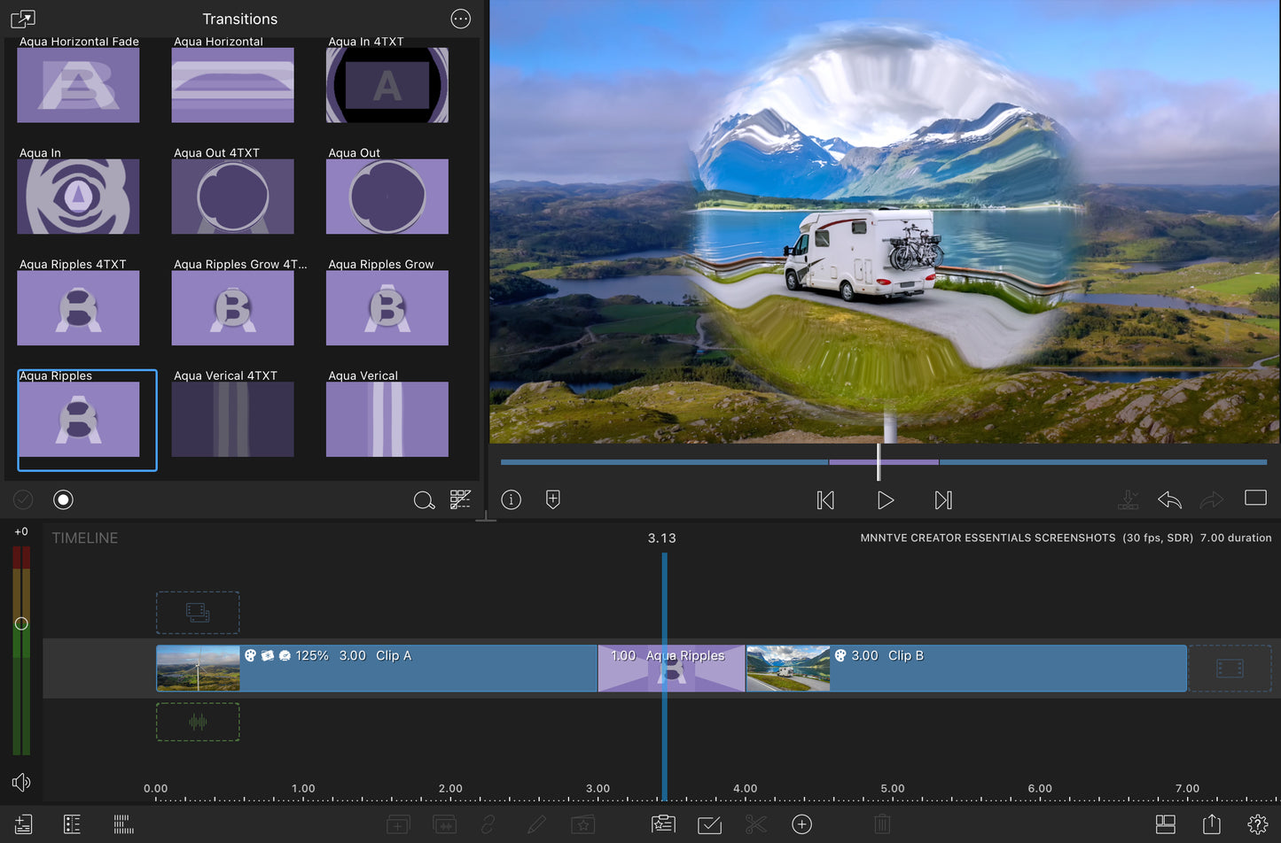 Creator Essentials - LumaFusion Native Transitions Pack for iPadOS/iOS/macOS