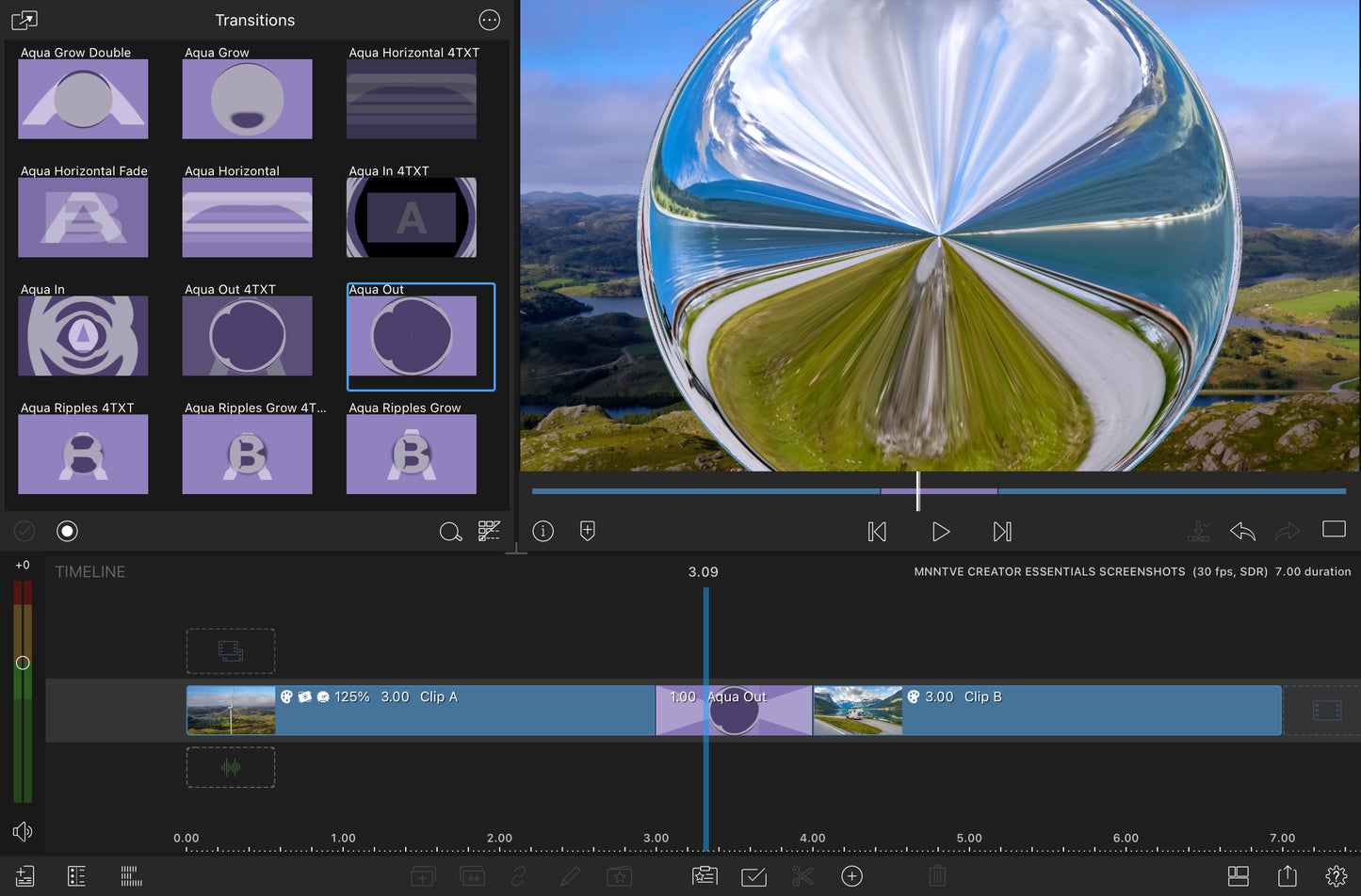Creator Essentials - LumaFusion Native Transitions Pack for iPadOS/iOS/macOS