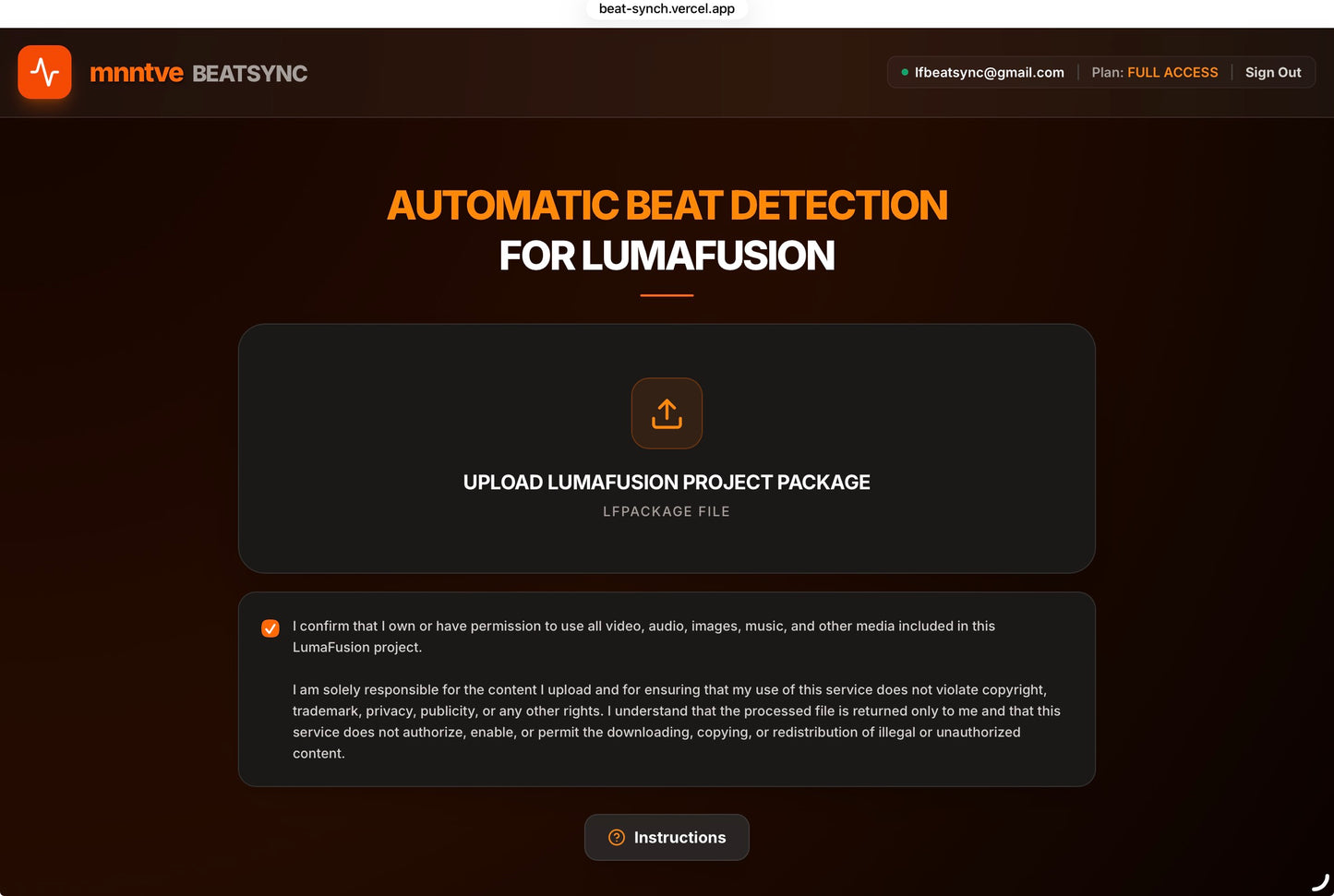 BeatSync, Automatic Beat Detection for LumaFusion, 7-Day Free Trial