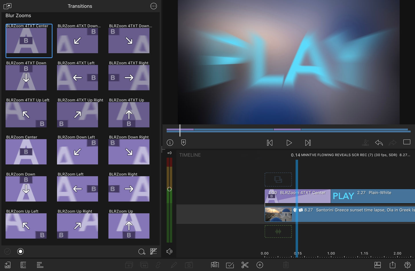 Flowing Reveals - LumaFusion Native Transitions Pack for iPadOS/iOS/macOS