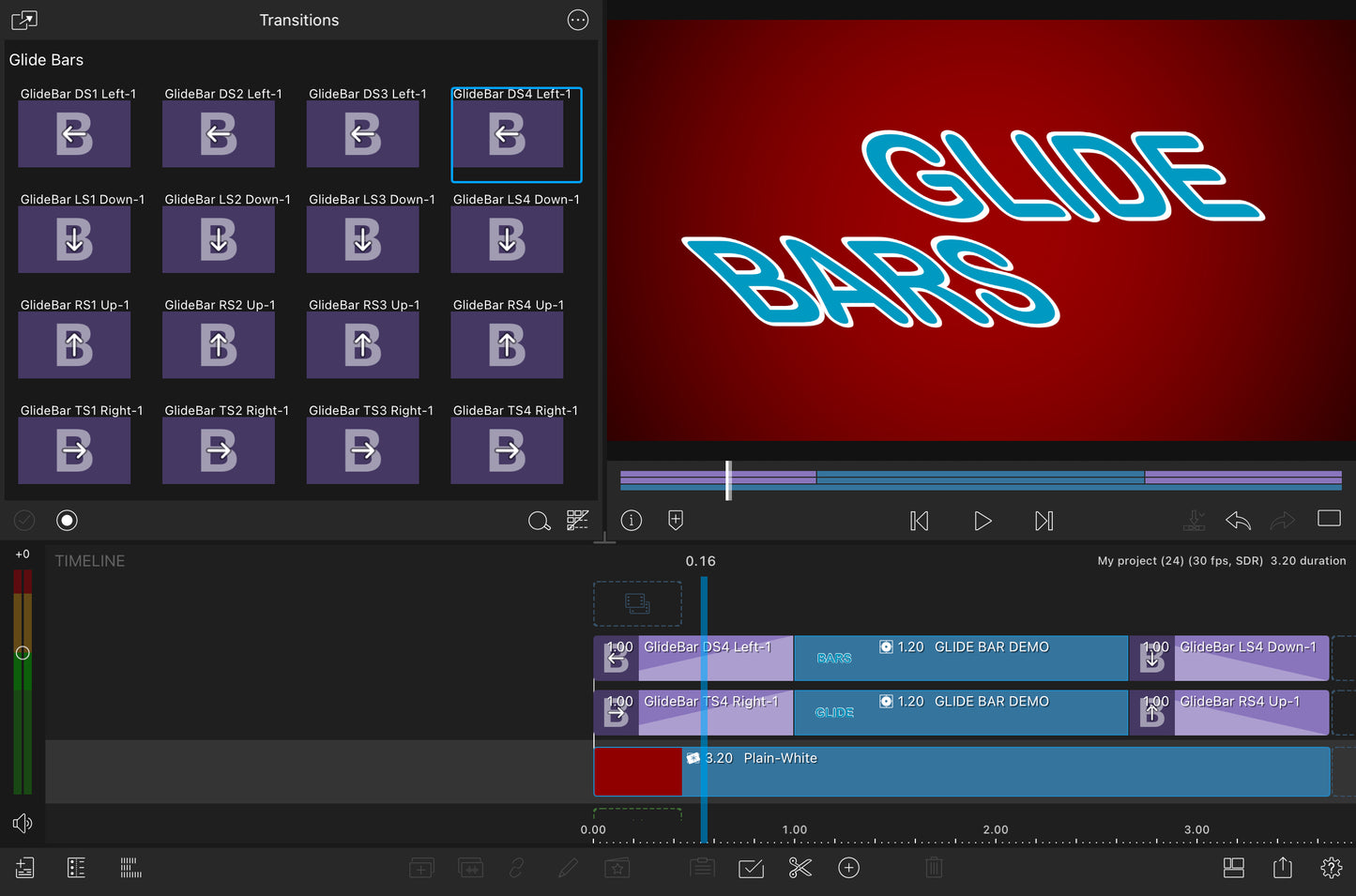 Flowing Reveals - LumaFusion Native Transitions Pack for iPadOS/iOS/macOS