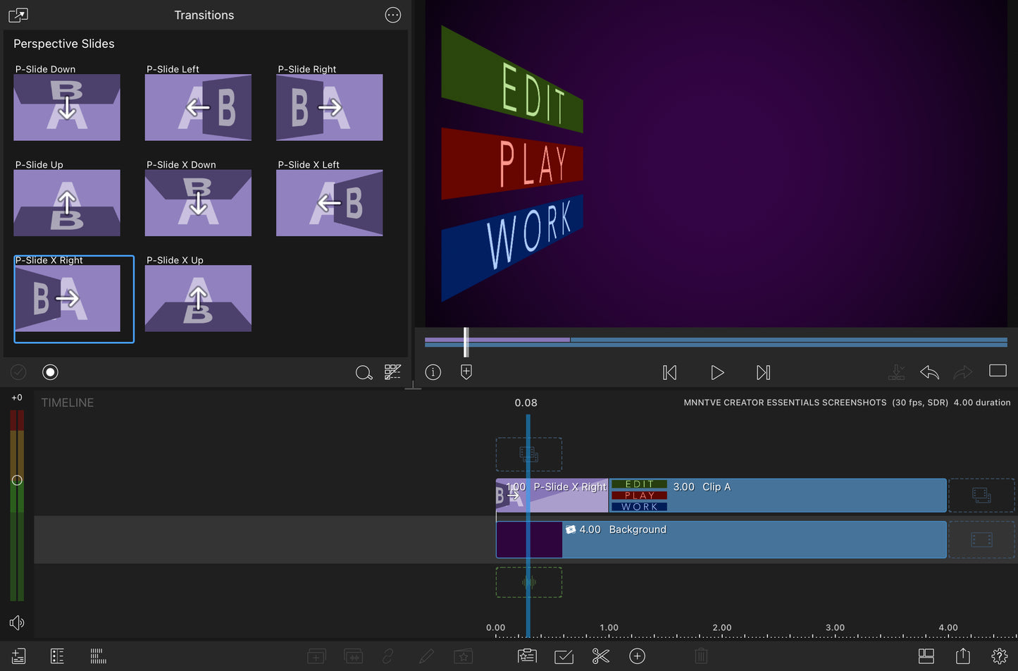 Creator Essentials - LumaFusion Native Transitions Pack for iPadOS/iOS/macOS